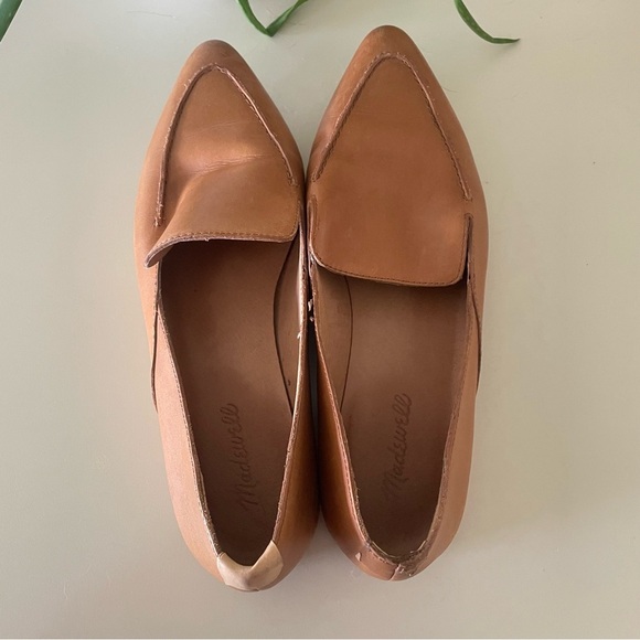 Madewell Frances Skimmer Leather Flats English Saddle Loafers Size 10 - Picture 2 of 9